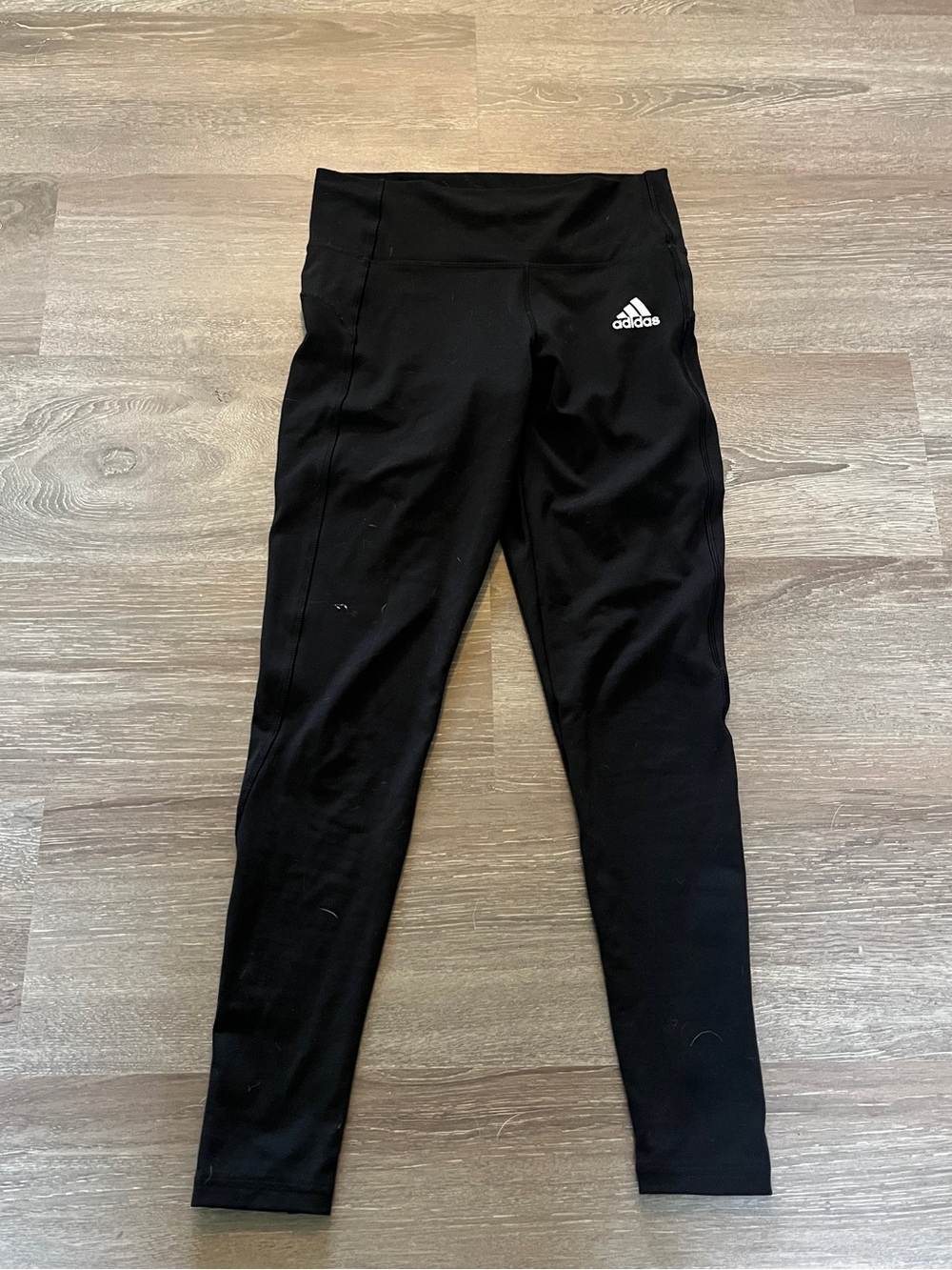 adidas Black Girls' High-Waist Athletic Leggings